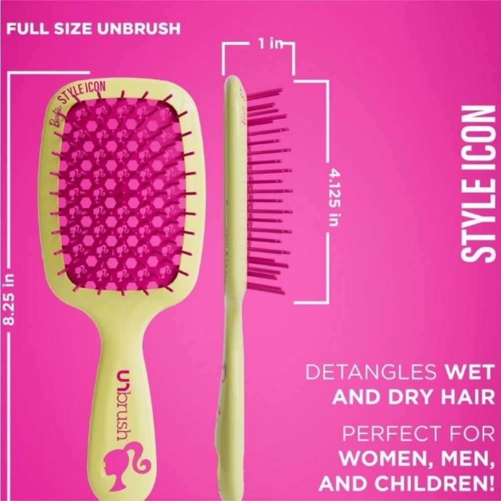Barbie Unbrush special edition 2 brushes - large & mini - Picture 5 of 8